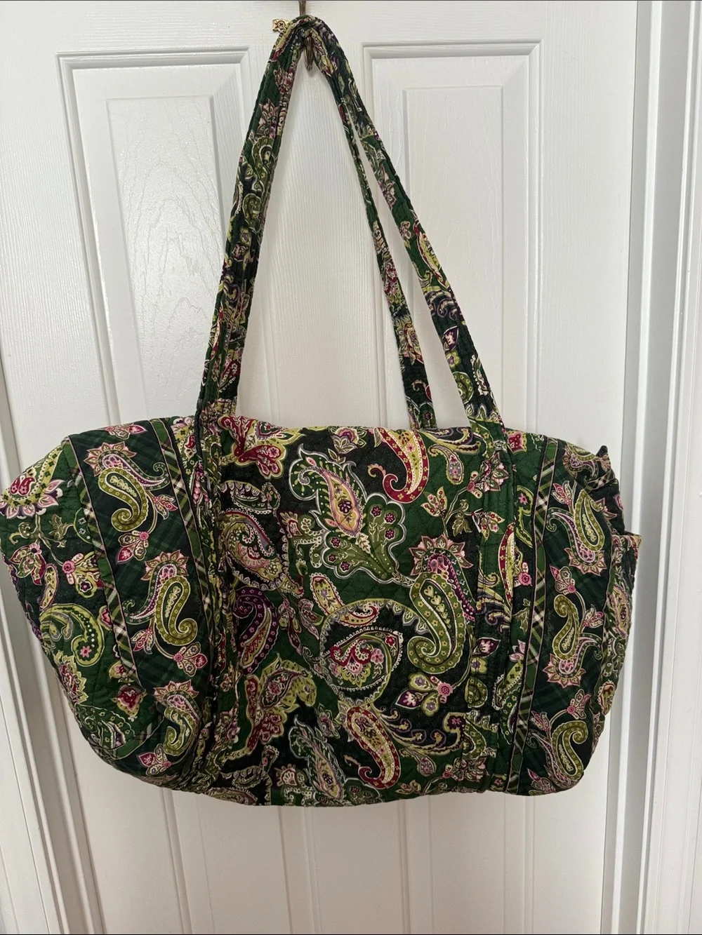 Vera Bradley Paisley Horse Original Duffel Bag - Green